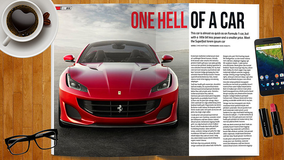 Car Magazine Template in Magazine Templates - product preview 12