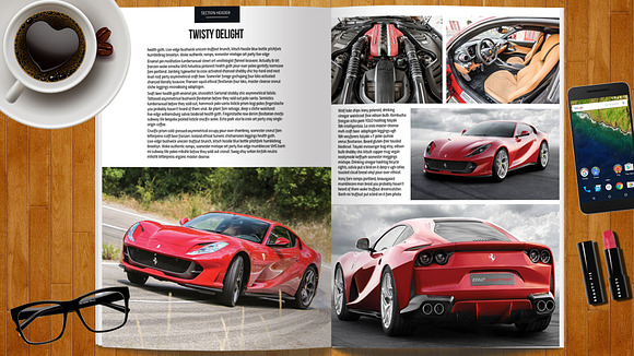 Car Magazine Template in Magazine Templates - product preview 13