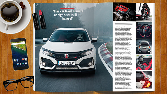 Car Magazine Template in Magazine Templates - product preview 16