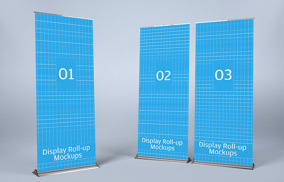Roll Up Banner Mock-Ups V3 in Mockup Templates - product preview 2