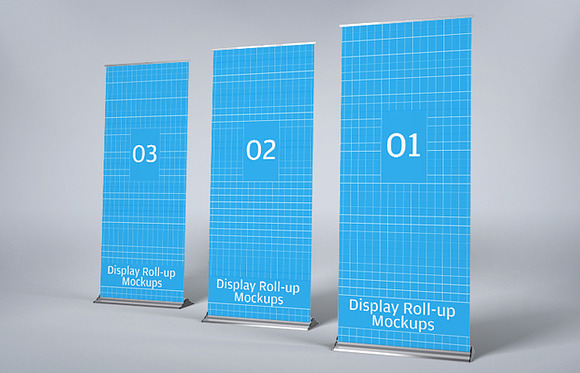 Roll Up Banner Mock-Ups V3 in Mockup Templates - product preview 3