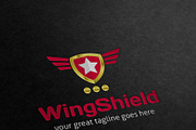 Wings Shield Crest Logo