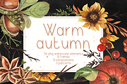 Autumn watercolor clipart
