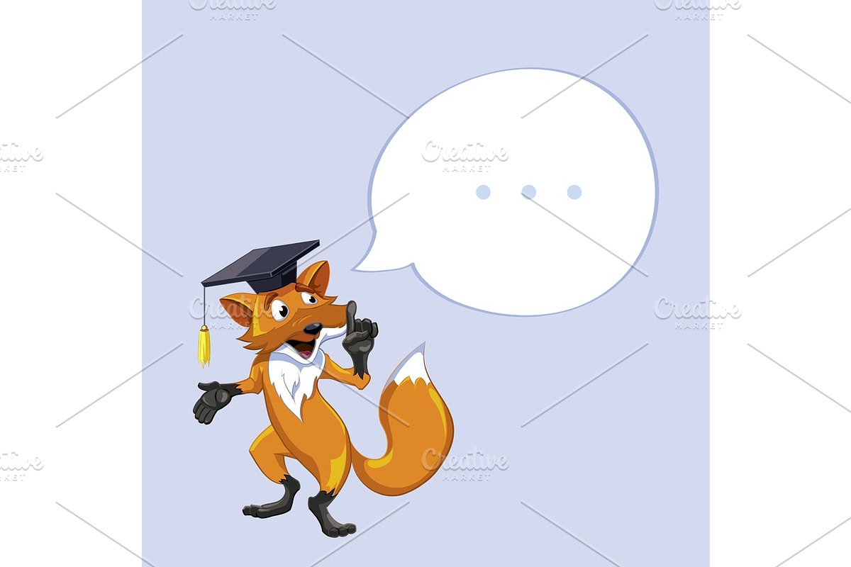 fox teacher in Illustrations - product preview 8