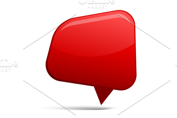 Abstract Red speech bubble