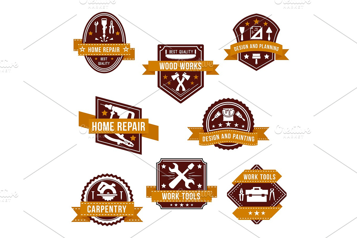 Vector work tools icons set for home repair design in Illustrations - product preview 8