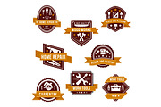 Vector work tools icons set for home repair design