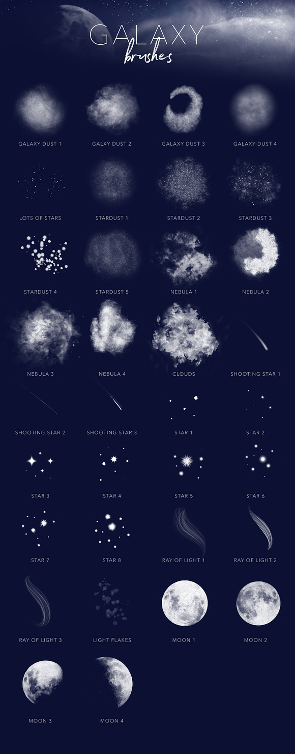 Galaxy Brushes for Procreate Vol. 1 in Photoshop Brushes - product preview 5
