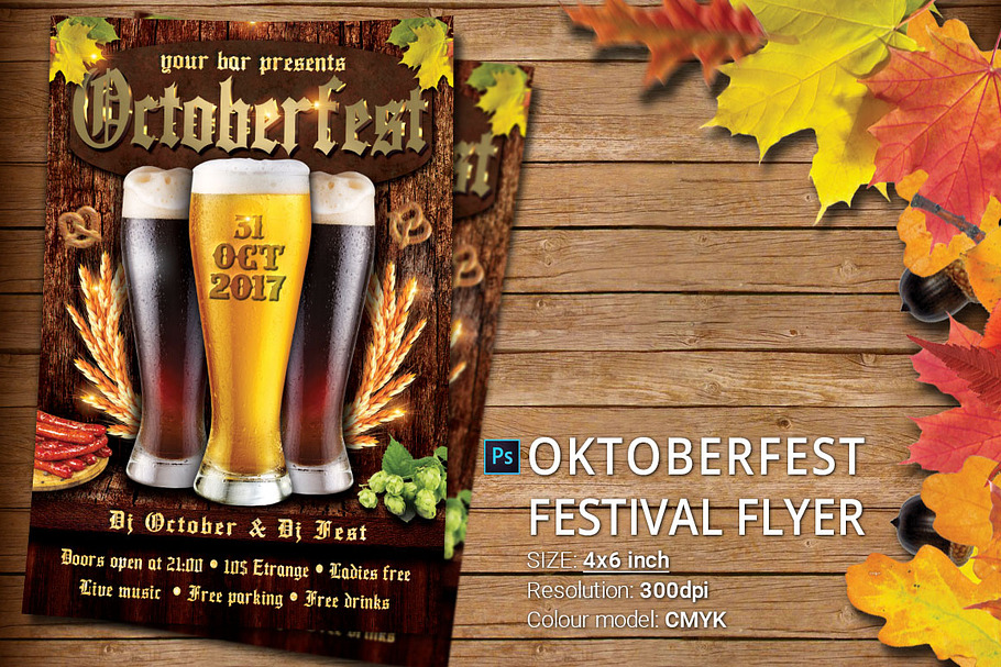 Oktoberfest Festival Party Flyer in Flyer Templates - product preview 8