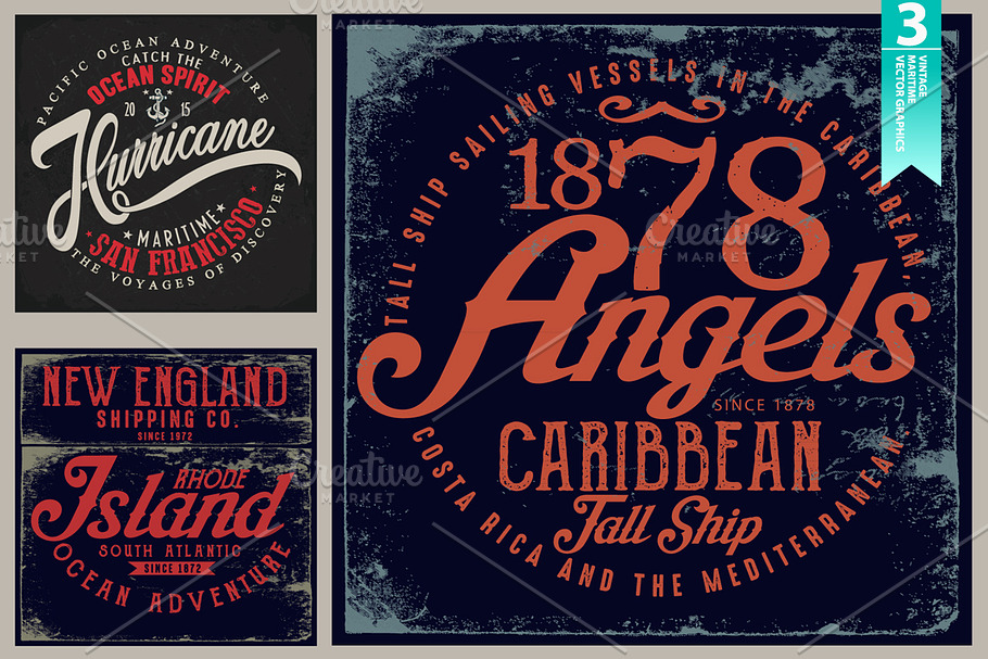 Vintage Maritime Collection in Illustrations - product preview 8