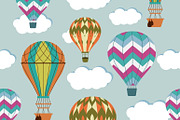 Vintage balloons seamless pattern