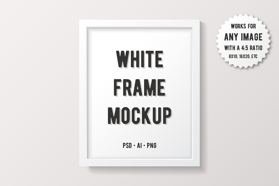 Simple White Frame Mockup