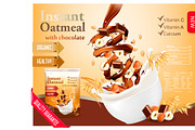 Instant oatmeal with chocolate