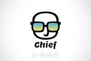 Baldy Chief The Boss Logo Template