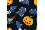 vector illustration of Halloween icons set
