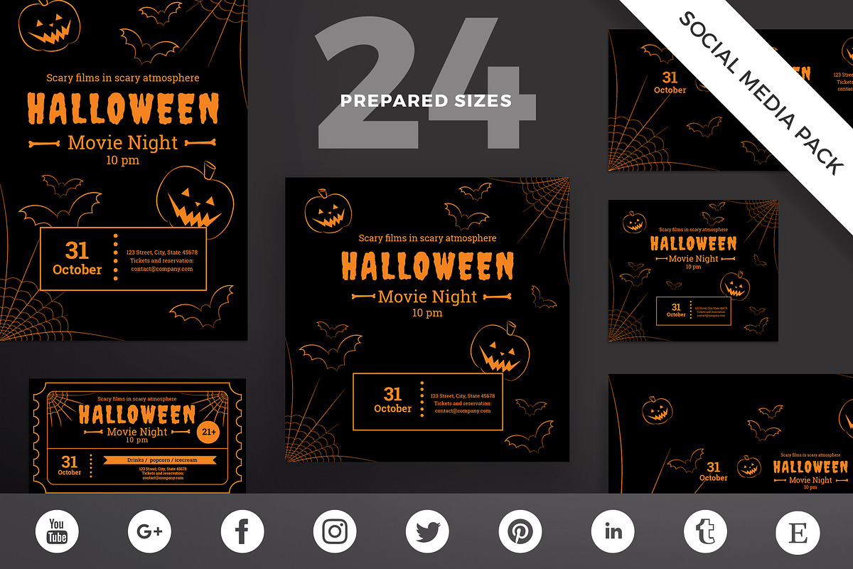 Social Media Pack | Halloween in Social Media Templates - product preview 8