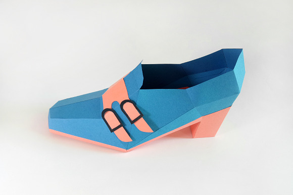DIY Trouser shoe - 3d papercraft in Templates - product preview 1