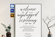 Unplugged wedding sign SHR356