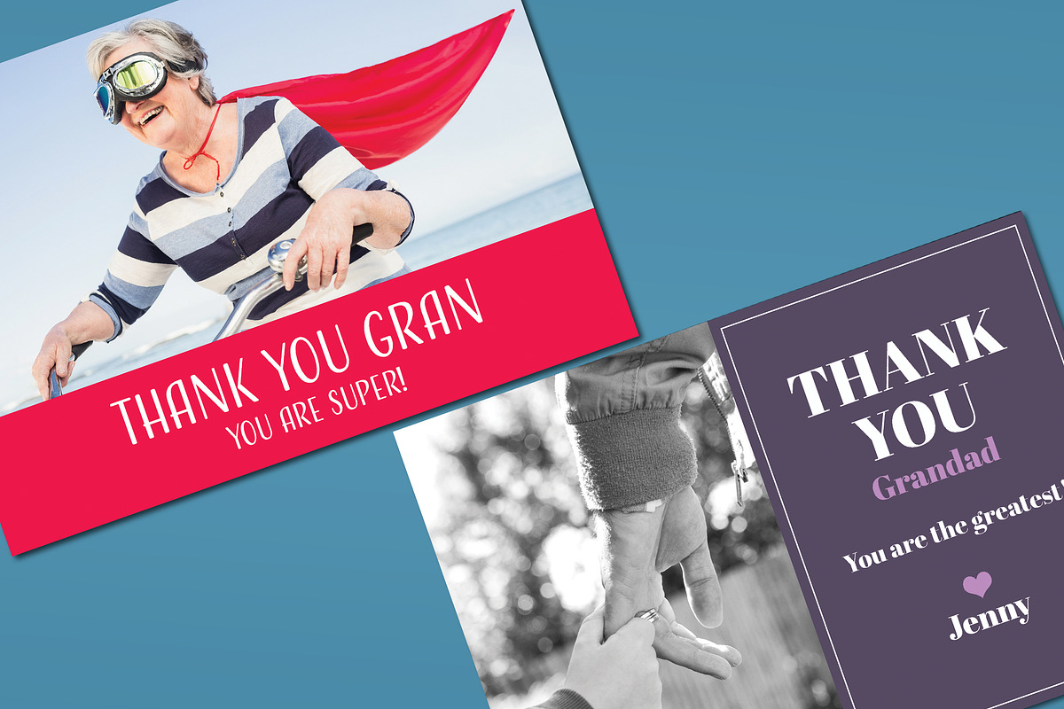 Thank You Card With Granny Mockup in Templates - product preview 8