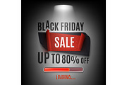 Black friday sale banner. Abstract design.