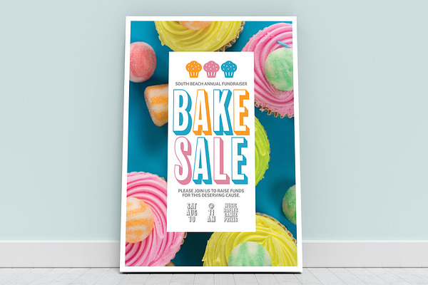 Bake Sale Poster Mockup