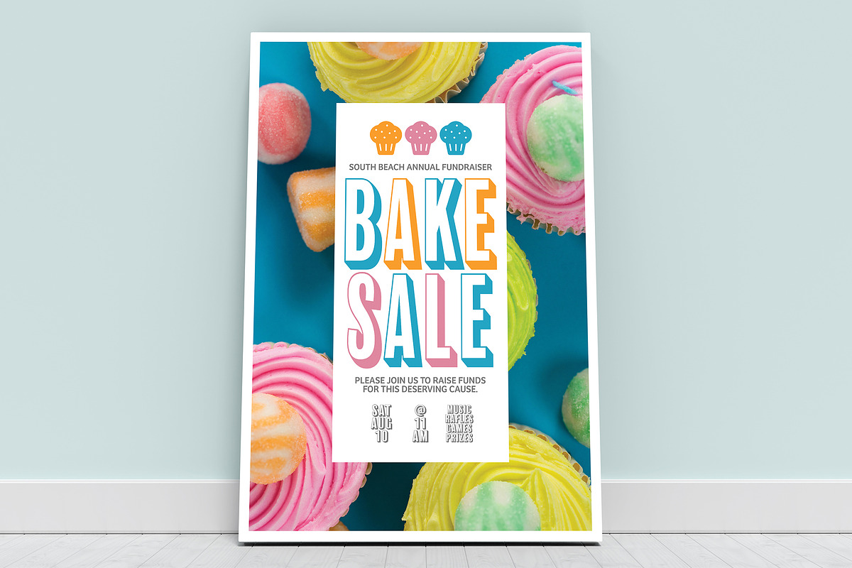 Bake Sale Poster Mockup in Templates - product preview 8