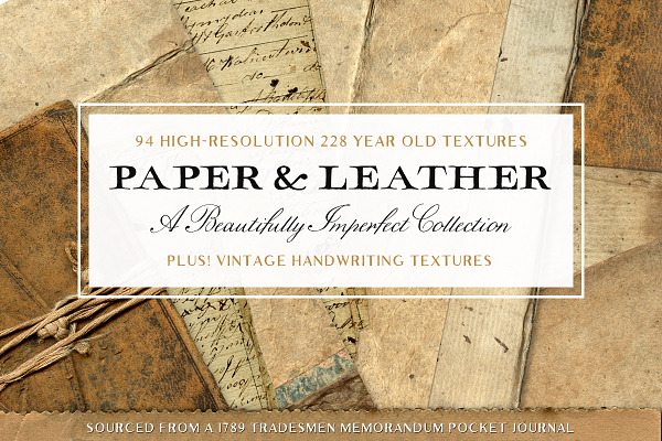 94 Vintage Leather & Paper Textures
