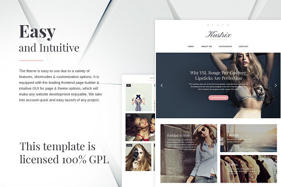 Lifestyle & Fashion Blog in WordPress Blog Themes - product preview 1