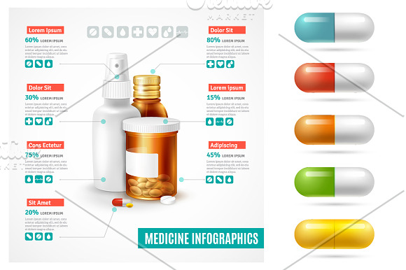 Medicines Realistic Set in Objects - product preview 2