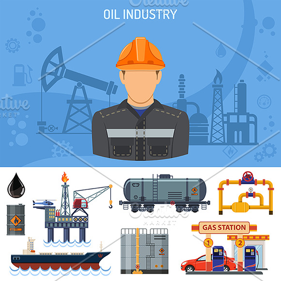 Oil Industry in Illustrations - product preview 3