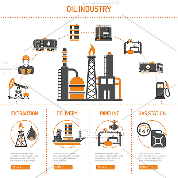 Oil Industry in Illustrations - product preview 4
