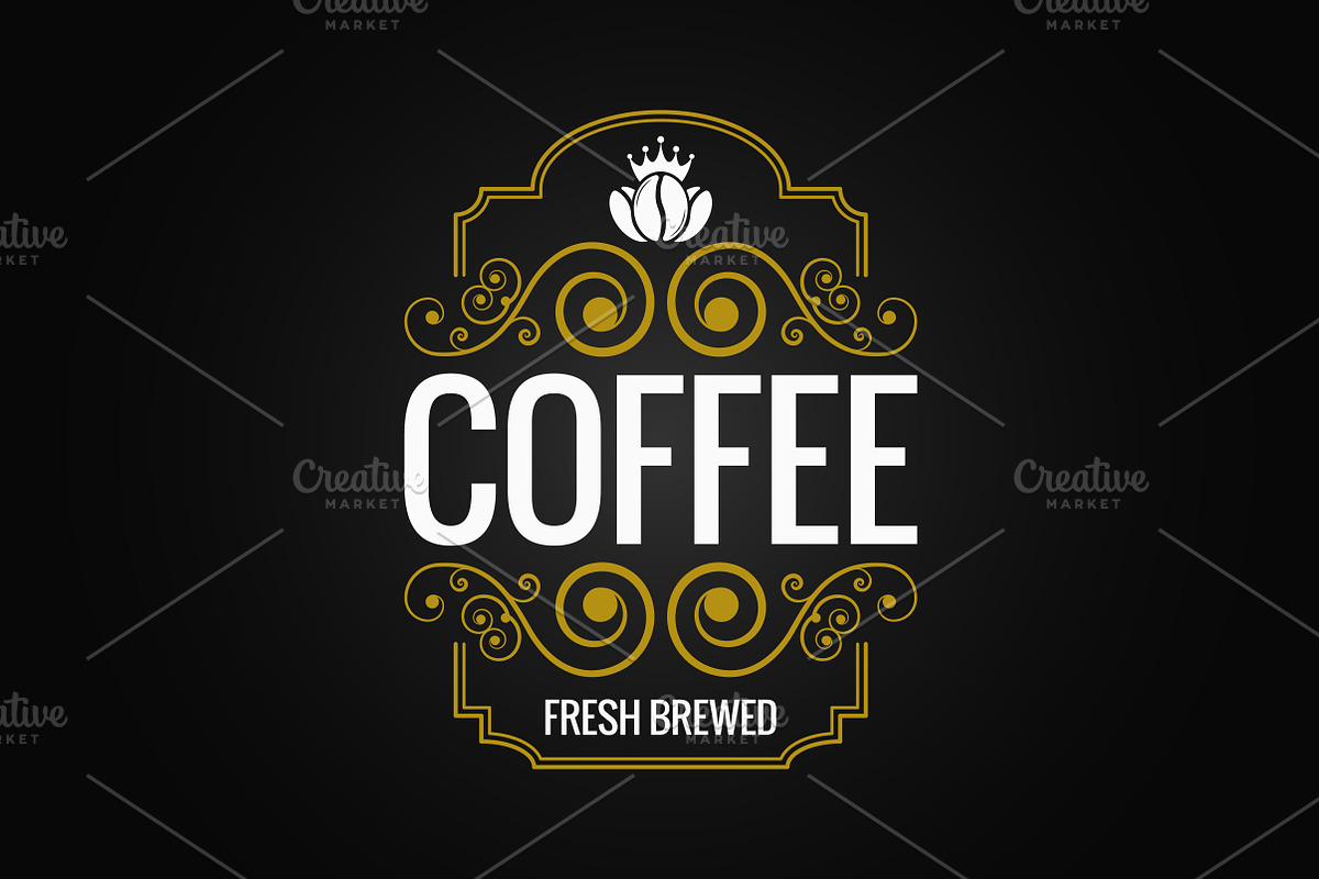 coffee logo vintage label in Illustrations - product preview 8