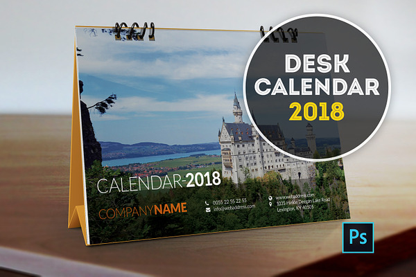 Desk Calendar (Template) 2018