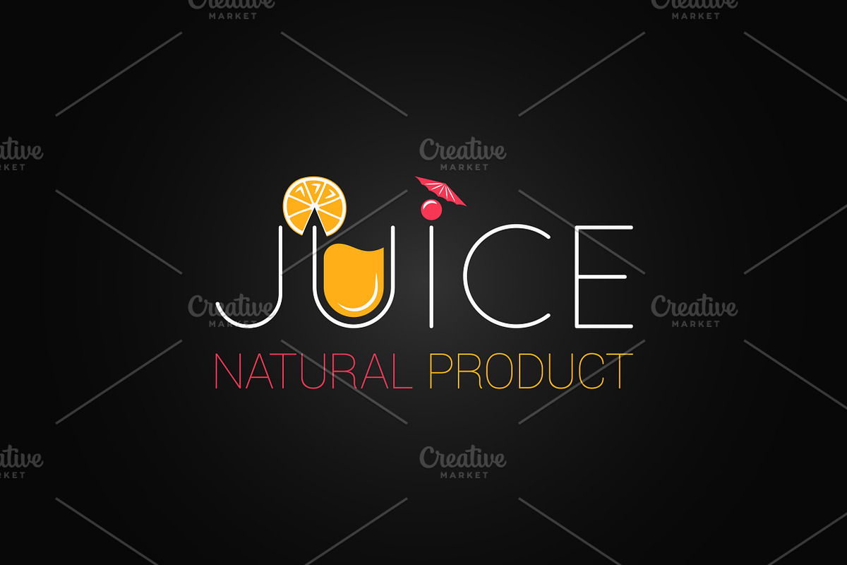 juice logo design background in Illustrations - product preview 8