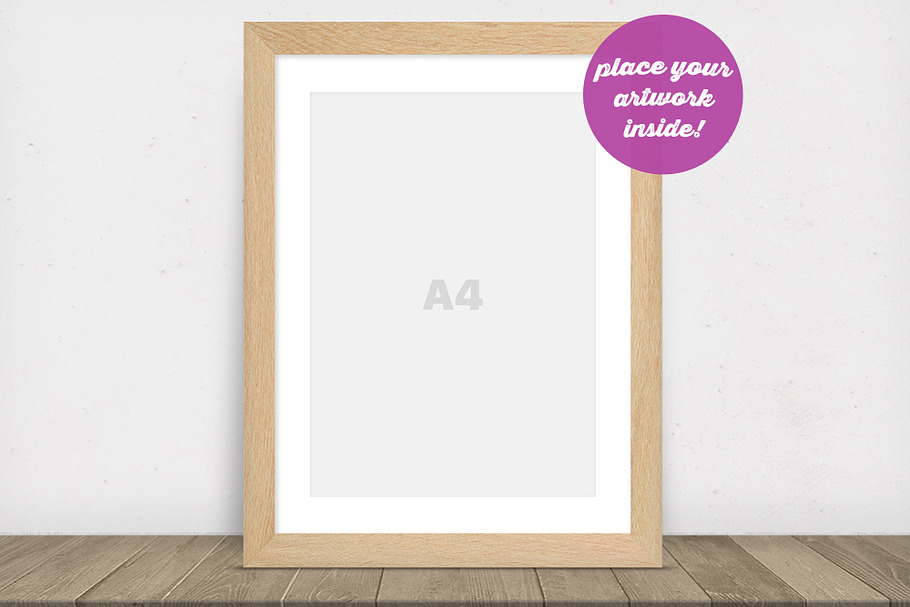 Frame Mockup on the Wooden Floor in Print Mockups - product preview 8