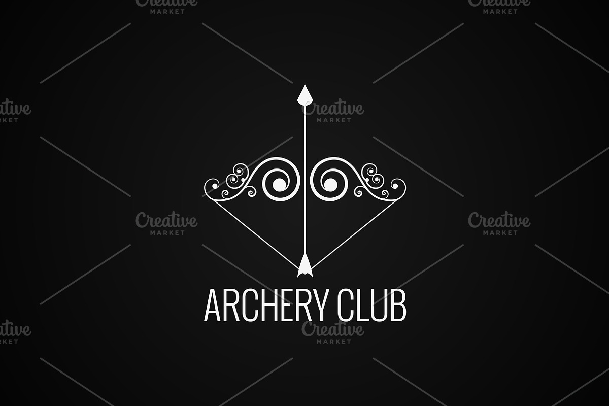 archery bow and arrow logo  in Illustrations - product preview 8
