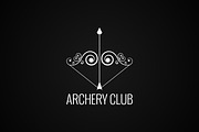 archery bow and arrow logo 