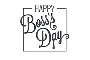 boss day logo lettering