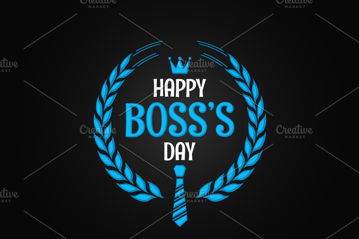 boss day logo sign design background in Illustrations - product preview 8