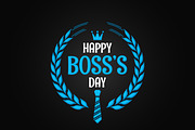 boss day logo sign design background