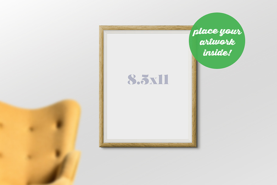 Hanging Wooden Frame Mockup in Print Mockups - product preview 8