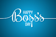 boss day logo line concept