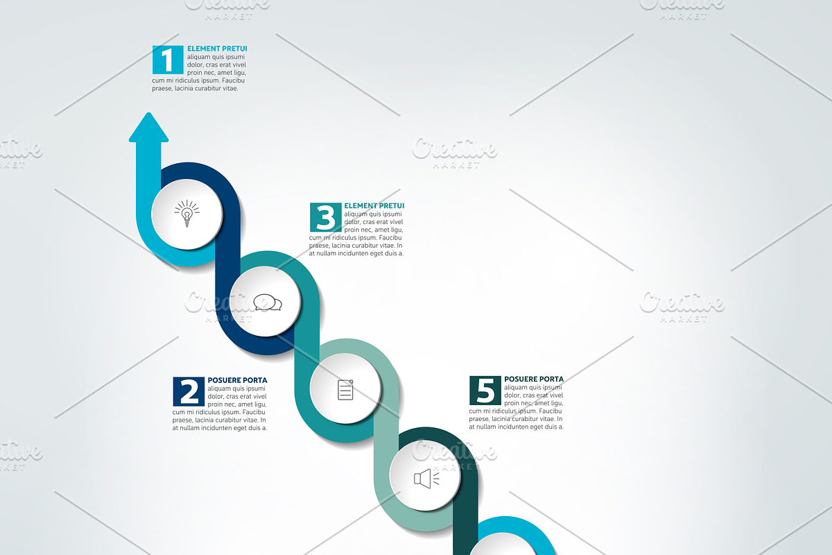 Infographic timeline report in Illustrations - product preview 8