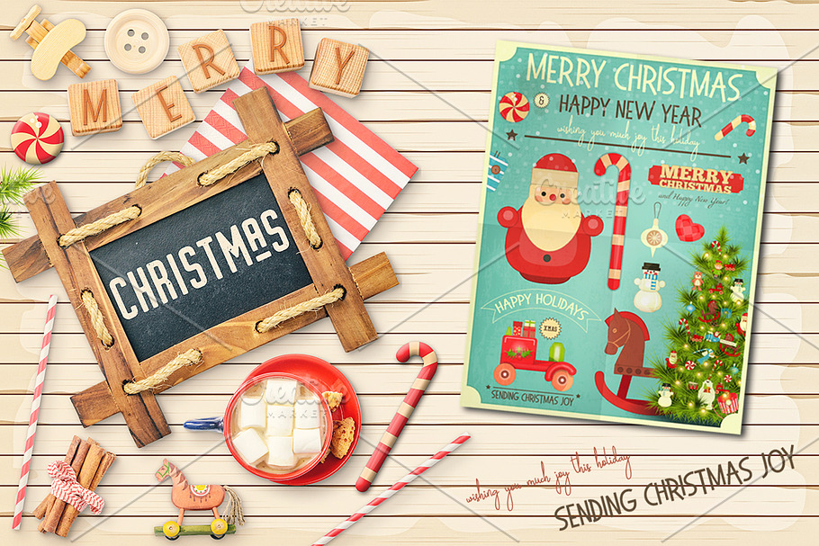 Christmas Greeting Card in Illustrations - product preview 8
