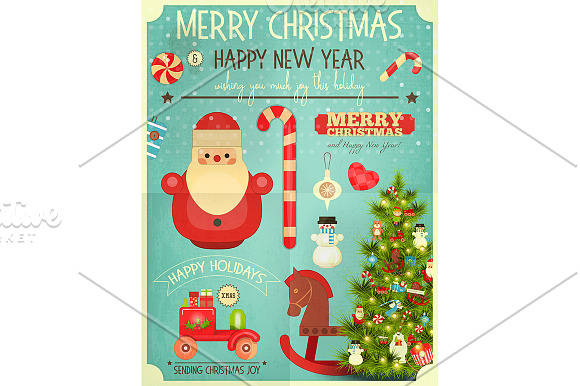 Christmas Greeting Card in Illustrations - product preview 1