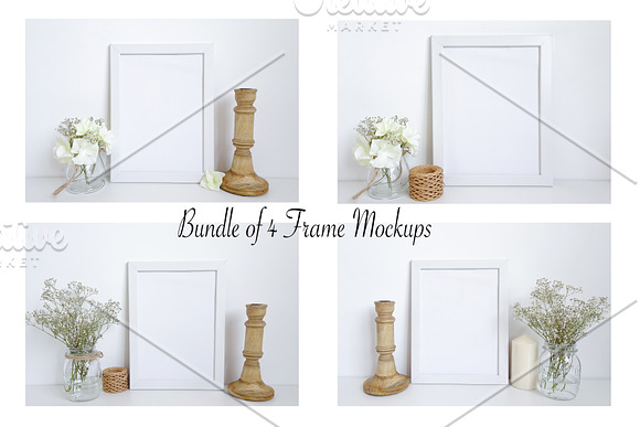 Bundle of 8 frame mockups in Product Mockups - product preview 4