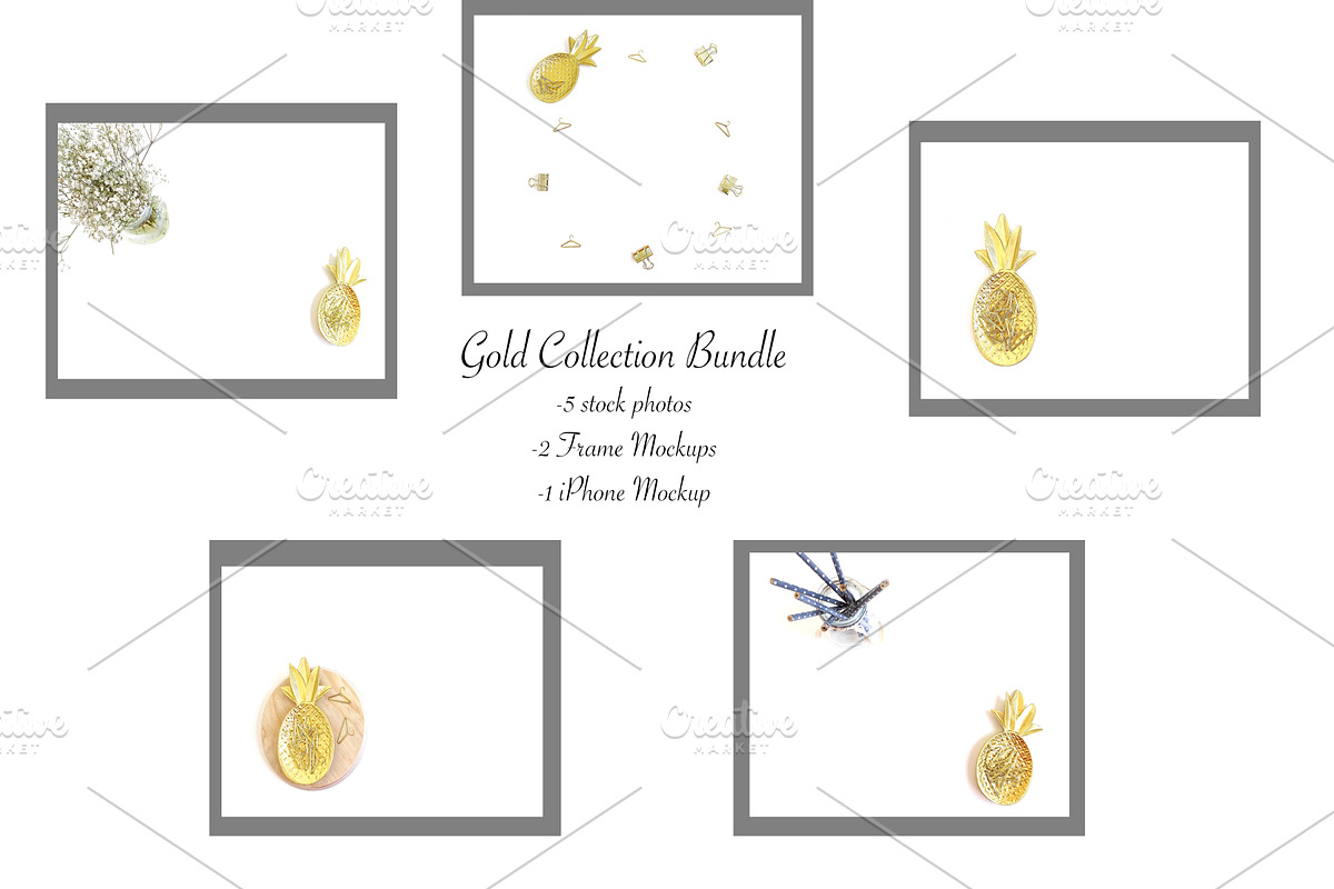 Gold Collection Bundle in Mobile & Web Mockups - product preview 8