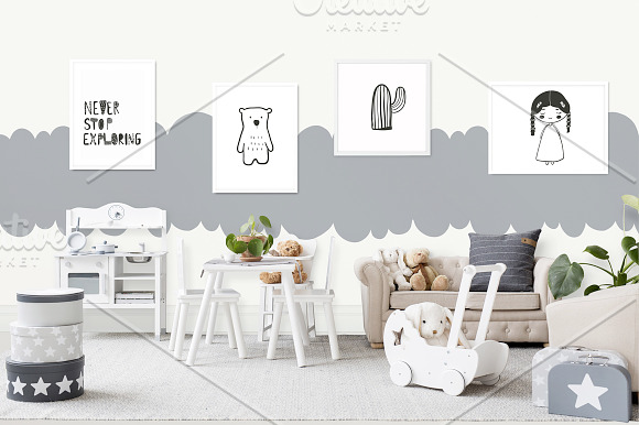 Kids Room Wall/Frame Mock Up 22 in Print Mockups - product preview 1