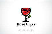 Rose Glass Logo Template