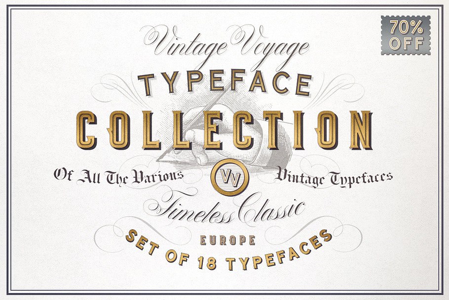 VV Typeface Collection • 70% Off